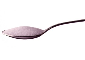 sugar on a teaspoon